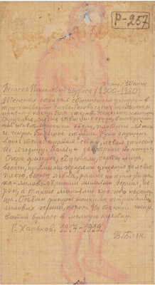 Шурига Пелагея Николаевна. Стоящая женская фигура